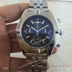 Breitling Chronomat B01 Stainless Steel Black Face Replica Watch